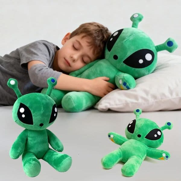 15/35CM Green Alien Kawaii Plush Toys Cute Soft Stuffed Pillow Doll Cartoon Anime Dolls for Kid Birthday Christmas Gift 251111