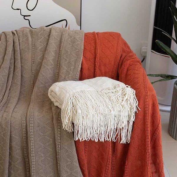 Nordic Throw Blanket for Beds Geometric Household Knit Sofa Cover Office Nap Cover Soft Blanket Bedspread Winter Fashion Shawl Y251112