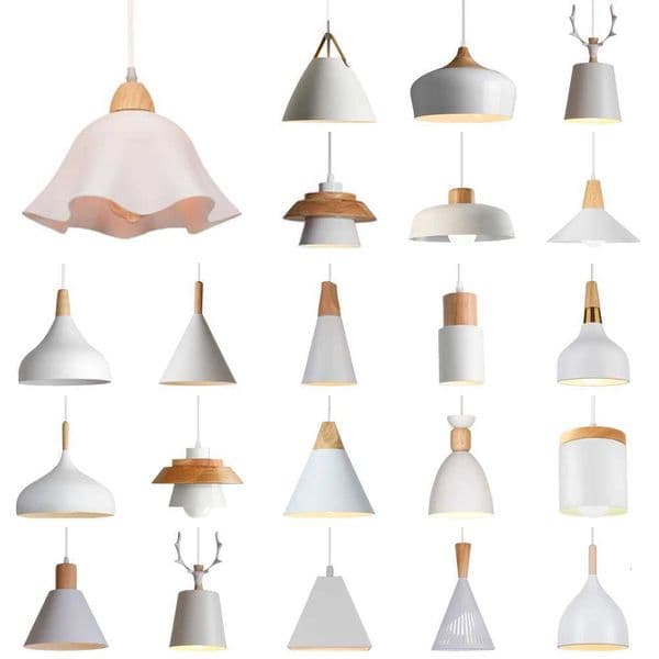 Modern Wood Pendant Lights Nordic Kitchen Home Decor Hanging Lamp Restaurant Ceiling Chandelier Lustre Bedroom Lighting Fixture X251112