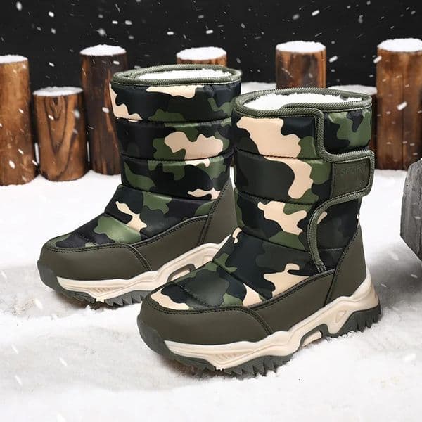 Winter Children Shoes Plush Waterproof Fabric Non-Slip Girl Shoes Rubber Sole Snow Boots Fashion Warm Outdoor Boots 251111