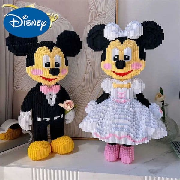 Disney Mickey Minnies new childrens building block toy Micro Particles education assembly building block 3D assembly toy Y2504012