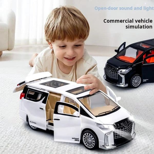 132 Childrens Inertia Pull-back Car Toy with Lighting Sound Simulation Commercial Car Model Boy Gift Toy Car Kids Holiday Gift 251111