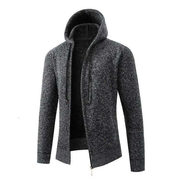 Autumn Winter Knitted Hooded Cardigan Mens Long Sleeve Casual Basic Knitted Jacket Comfortable Social Sweatercoat Men ClothingXJ251112