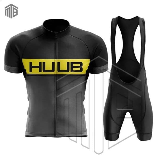 Huub bicycle jersey set mens kit clothing short sleeved bottom layer Ropa Ciclismo Hombre Maillot 250410