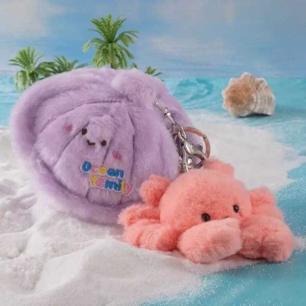 The latest marine animal nest backpack pendant keychain Kawaii stuffed plush toy figurine doll anime cute gift fun doll C251111