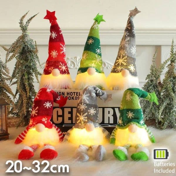 Christmas 6 Styles LED Glowing Gnome 2025 Faceless Plush Doll Home X-mas Decoration Navidad Natal New Year Gifts ddmytues