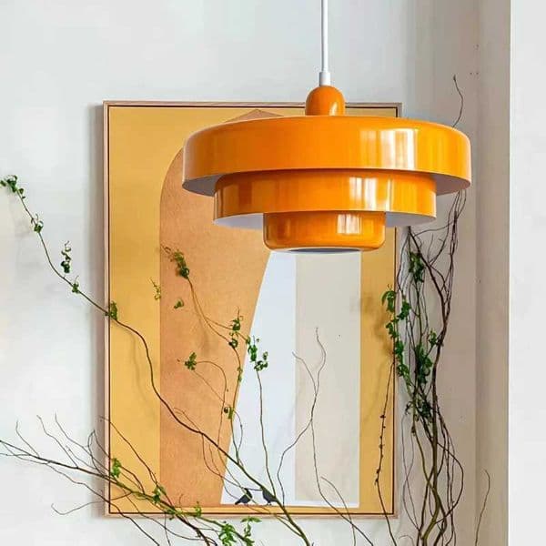 Nordic Second Hand Macaron LED Pendant Lamp Orange Color Dining Room Chandeliers Home Decor Living Rooms Hall Fixture X251112