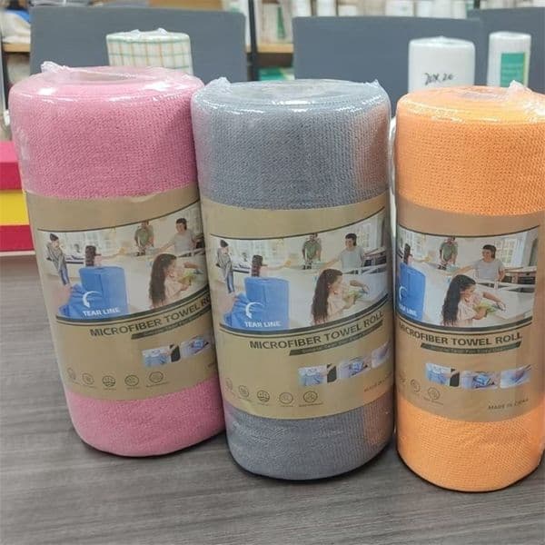 50pcs/Roll Microfiber Tear-Towel Roll Reusable Cleaning RagMulti-Purpose Dishwashing Towels For Tableware Double251112wwBJ