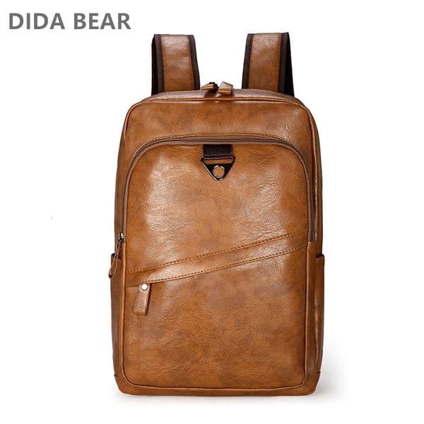 Men Backpack PU Leather Bagpack Large Laptop Backpacks Male Mochilas Casual Schoolbag For Teenagers Boys High Quality Rucksack 251111