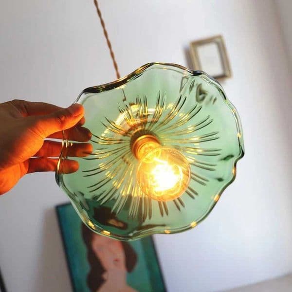 Home Simple LED Pendant Light Fixture Bedroom Living Room Bar Colorful Glass Copper Hanging Lamp Light Edison Ceiling Chandelier X2511121