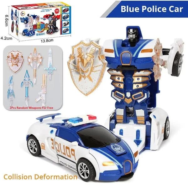 2 in 1 One-key Collision Deformation Car Toys Automatic Transformation Robot Plastic Vehicles Boys Toy Model Car Kids Baby Gift 251111