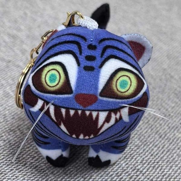 12cm KPOP Demon Hunters Plush Tiger Derpy Keychain Pendant Monster Hunt Girl Key Ring Decoration Kawaii Doll Birthday Gifts Z251111