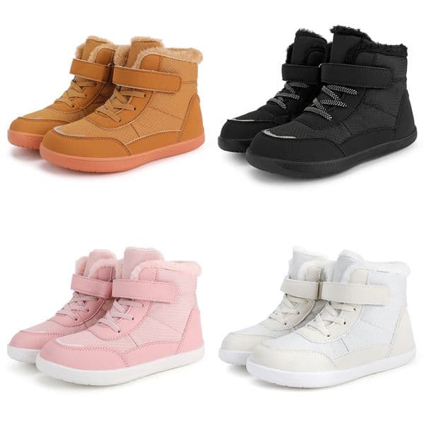 2025 Kids Wide Toe Barefoot Snow Boots Boys Girls Winter Minimalist Sneakers Kidszworld Girls Boys Warm Boots Toddler Little Big Kids Shoes Size 25 - 36 K0248