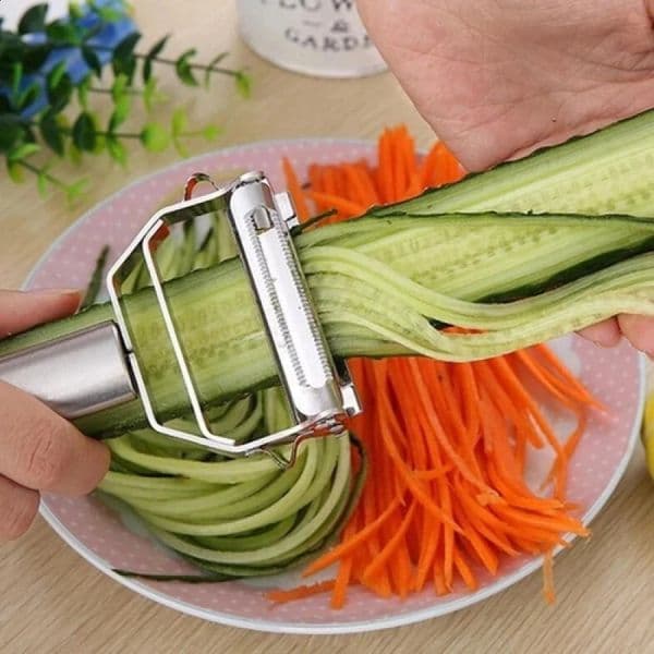 Multi functional stainless steel kitchen peeler fruit and vegetable potato carrot cucumber classifier Julian durable slicer 250409a
