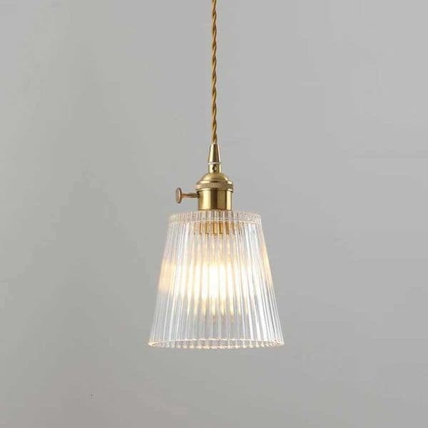 Vintage Noridc Stripe Glass Pendant Lamp Dining Room Kitchen Retro Pendant Lights Bedroom Bedside Decor Hanging Light X251112