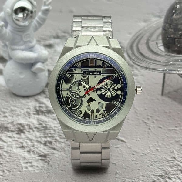 Trade New Fashion Trend Men's Unisex Student Same Style Steel Band Hollow Round Quartz Watch for Men