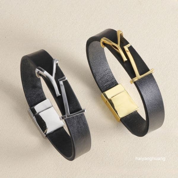 Charm Bracelets Other Bracelets Designer Leather Bracelet Luxurious Leather Rope Bracelet Leather-metal Wristbands Gift Box Set High-quality Genuine Leather