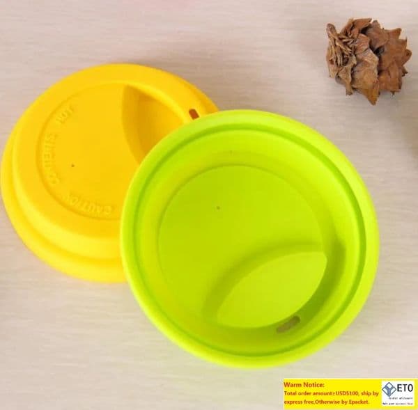 9cm Silicone Cup Lid Reusable Porcelain Coffee Mug Spill Proof Caps Milk Tea Cups Cover Seal Lids SN4358 LL