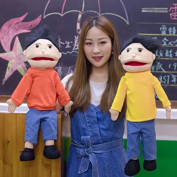 60cm Cute Stuffed Plush Doll Animal Hand Puppet Children Theater Performance Props Dinosaur Panda Scary Plush Toys Kids Gifts251112BJ