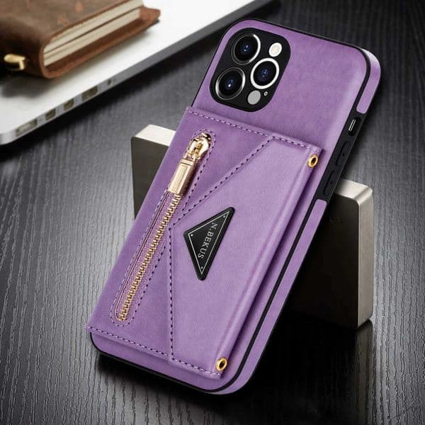 Lanyard Leather Phone Case for iPhone 15 pro Max 14 13 pro Max 12 11 pro Max SE 2022 X XS Max 8 7 plus - Wallet Side Card Holder K251111