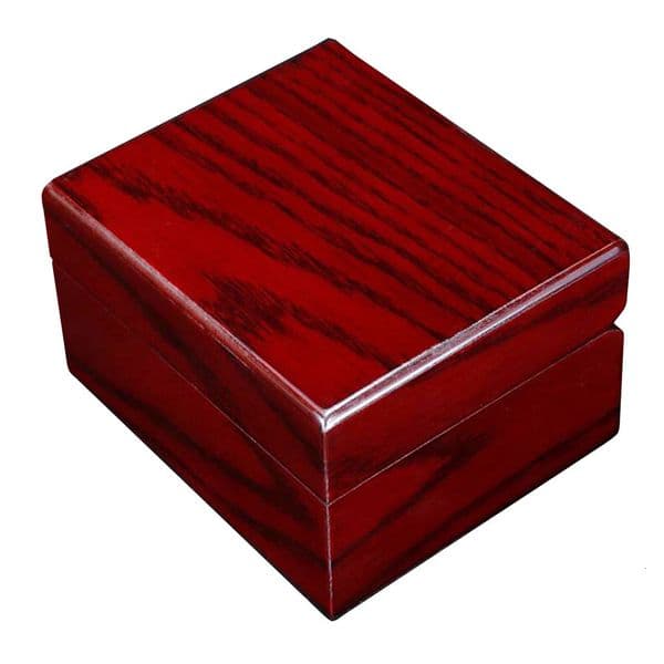 Watch Case Wristwatch Wood Storage Organizer Small Portable Size Wine Red with Removable Pillow 251110