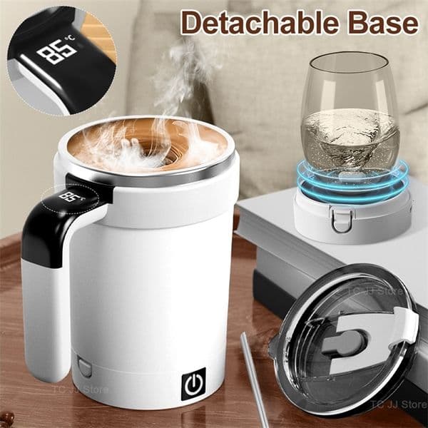 Automatic Stirring Cup Rechargeable Magnetic Mixer Electric Mugs Stainless Steel Coffee Mug Rotating Tumbler 251031