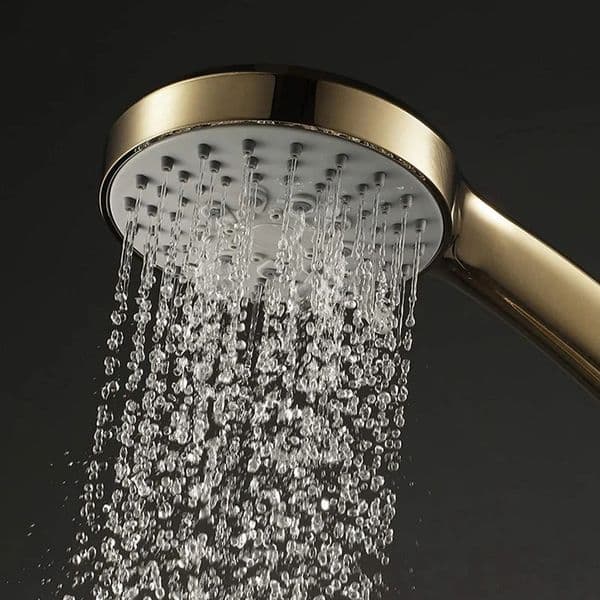 Gold plated handheld high-pressure ABS shower head anti sailor handheld shower head with 5 functions rainproof handheld shower 250410BJ