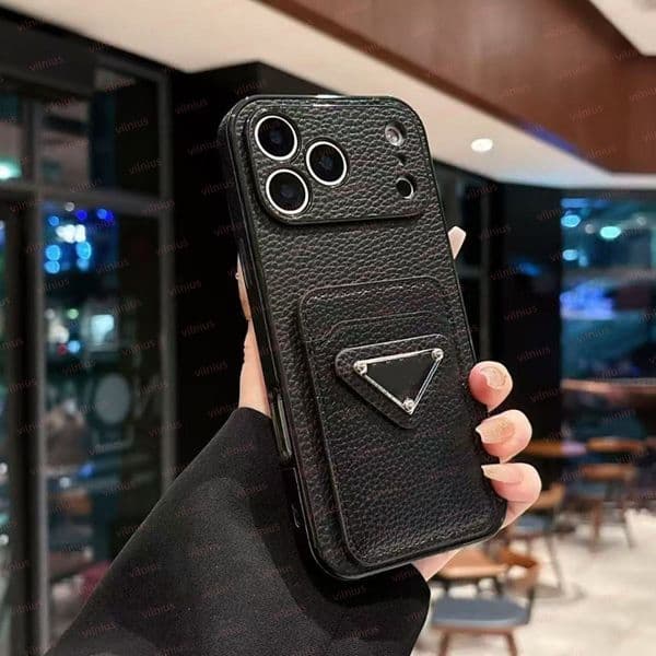 Designer PD Leather Cell Phone Case for IPhone 17 Pro Max 16 Plus 15 14 13 18 19 Cases iPhone17 16 Pro Max iPhone Wallet Fashion Phones Cover with Magnetic Card145