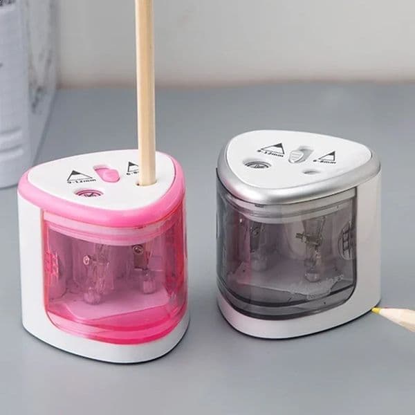 Battery Operated Electric Pencil Sharpener W2 Holes 6-8mm and 9-12mm Auto-Stop School Supplies Korean Stationery 250411