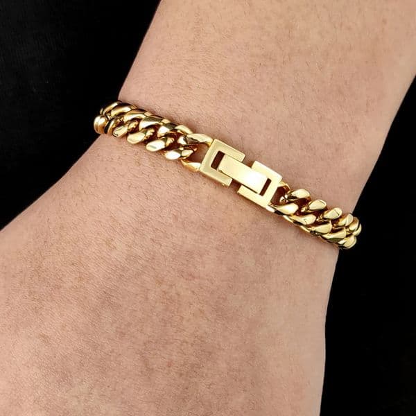 Trendy Cuban Chain Men Bracelet Classic Stainless Steel 6-12mm Width Chain Bracelet For Men Women Jewelry Gift 251112