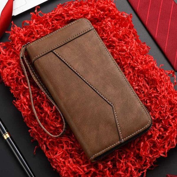 Vintage Men Lg Wallets Causal Purses PU Leather Zipper Cluh Wallet Coin Card Holder Slim Mey Bag Large Capacity Wallet Y251113