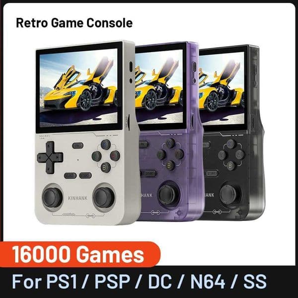 KINHANK K36 Retro Handheld Video Game Console 500nit 35 Inch IPS Sn 16000 Games Emator for PS1/PSP/DC/N64/SS H251113