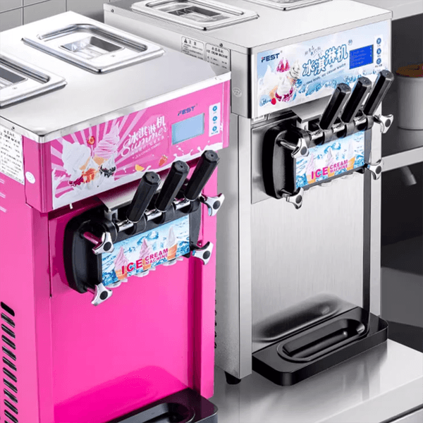 Commercial Table Top Soft Serve Ice Cream Making Machine Three Flavor with New Condition for Milk Ingredients