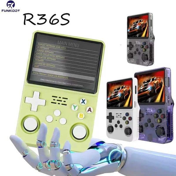 R36S Handheld Game Console 35Inch I Screen 64/128G Classic Retro Game Consoles Arkos System Portable Pocket Video Game PlayerW251113