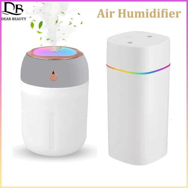 300/600ML USB Air Humidifier For Home Car With Colorful Night Light Large Capacity Essential Oil Aroma Diffuser Mist SprayerM251113