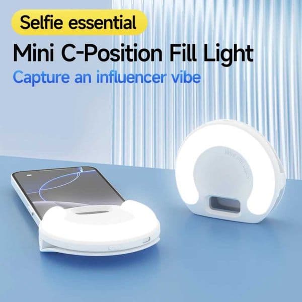 Universal D7 Portable Macaron Color Cell Phone Light Photo and Video Splicing Mini Ring Light laptop Selfie Light with ClipM251113