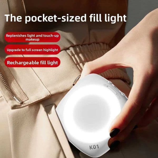 With Makeup Mirror Phone Selfie Light Rechargeable Portable Mobile Phone Fill Light Mini Detachable LED Phone Fill LightM251113