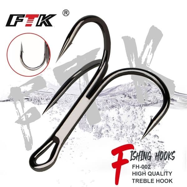 FTK Treble Hook Baitholder Bass Fishing Hook Lure Holder Fly Tying Crank Hook Set Saltwater Needle Fishhook y251103