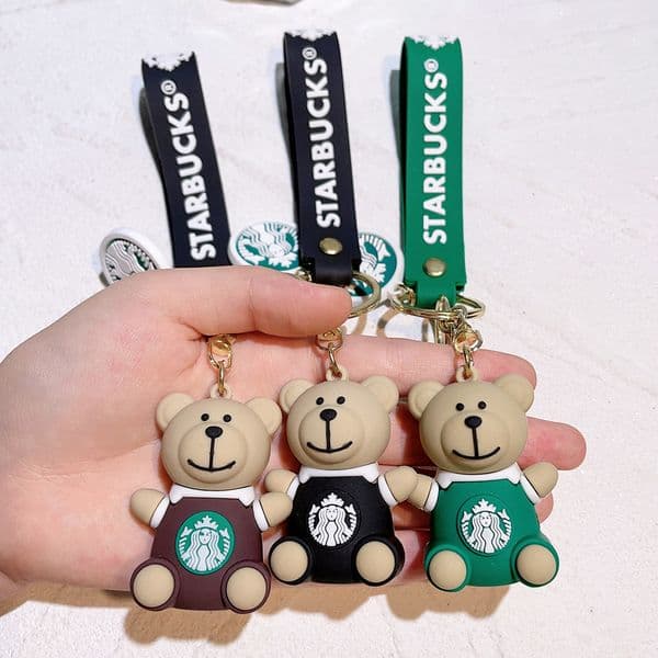 2025 New Cute Cartoon Teddy Bear Milk Tea Cup Keychain - Car Charm Plush Accessory | Bag Key Ring Gift Free Shipping
