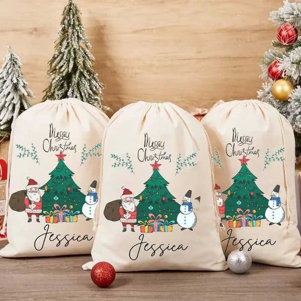 Custom Santa Sack Bag With Name Personalized Christmas Gifts Bag Christmas Party supplies Santa Sack Bag Christmas decorationM251113