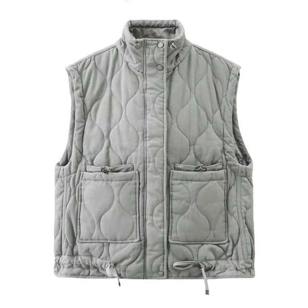 2025 Womens Clothing Autumn and Winter New Stand-up Collar SLeeveless Cotton Clothing Vest C251112