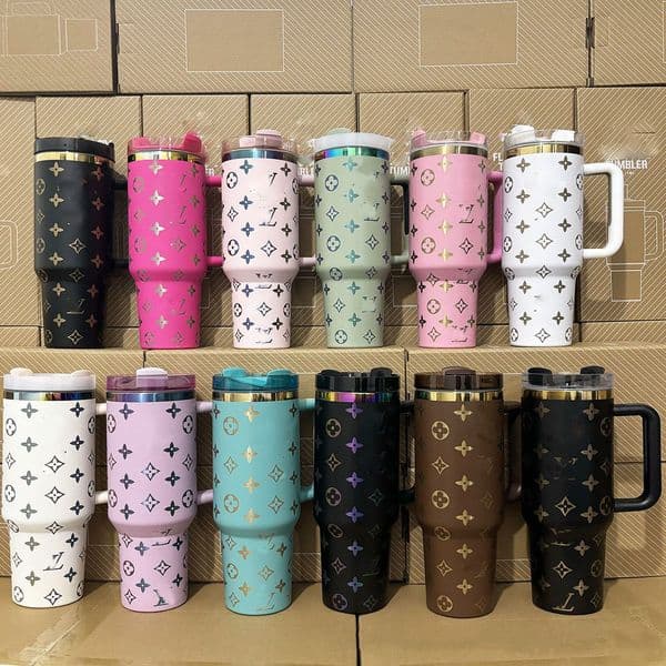 2026 Fashion Hot Sale Water Bottle 40Oz Stainless perfume cologne Steel Handle Lid And Straw Insulated Cup Christmas Birthday Gift With Logo Free Shipping