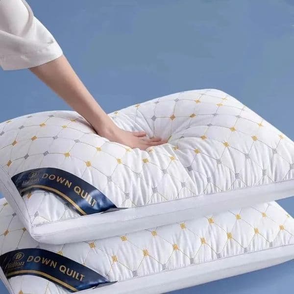 Polyester Pillow Insert for Adults - el Home Use Soft White Rectangular Bedding Core Durable Pillow for Dorm Household 250409