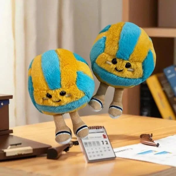 Soft Plush Cartoon Volleyball Toy Fun Sports-Themed Keychain and Bag Decor 251111