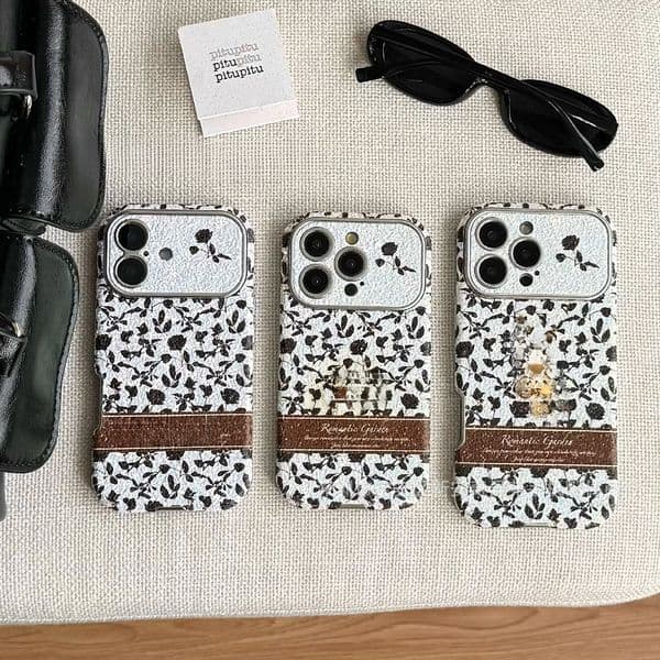 New high-end luxury phone case suitable for iPhone Pro Max splash screen protection case, fashionable new flower Apple phone case