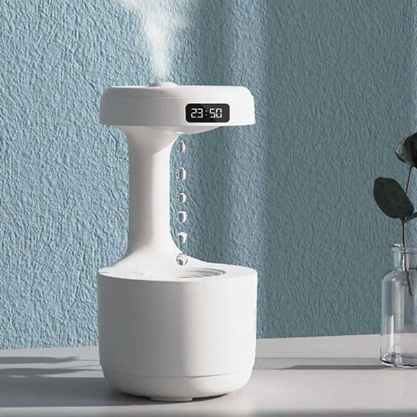 800ML Gravity Water Droplets Diffuser Air Humidifier Cool Fogger with LED Display Office Bedroom DesktopM251113