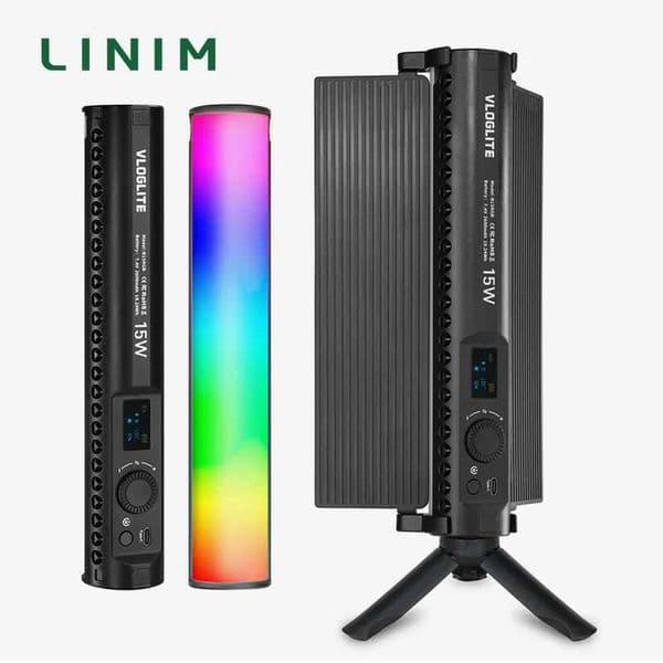 B15 RGB Photography Lighting Video Light Stick Wand With Tripod Stand Party Colorful LED Tube Lamp Fill Light with BarndoorsM251113