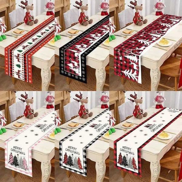 Christmas Christmas Table Runner Merry Christmas Decorations For Home 2025 Cristmas Table Flag Cover Navidad Noel Gift New Year Tablecloth Y251113
