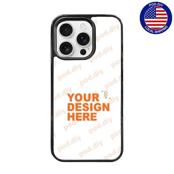 POD.DIY Stylish Mirror-finish Custom IPhone 16 Pro Case TPU Shockproof Protective Cover