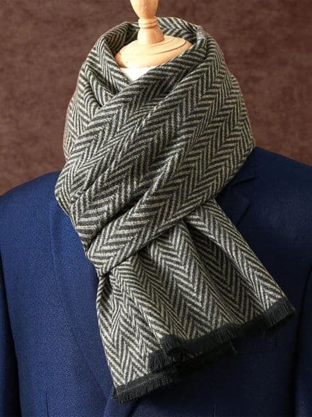 Winter Plaid Scarf Men Cashmere Pashmina Warm Shawl Lady Wrap Tassel Scarves Knitted Thick Blanket 251112